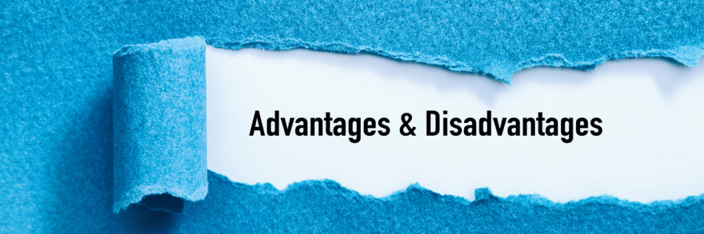 Advantages and disadvantages shown after paper pulled back
