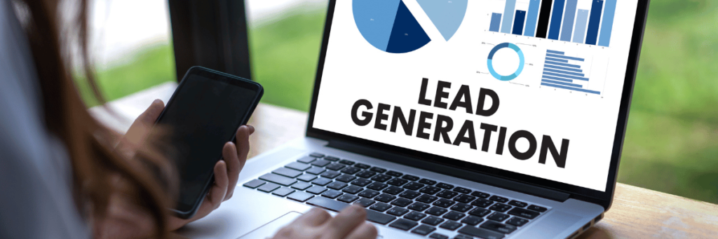 Lead generation on laptop