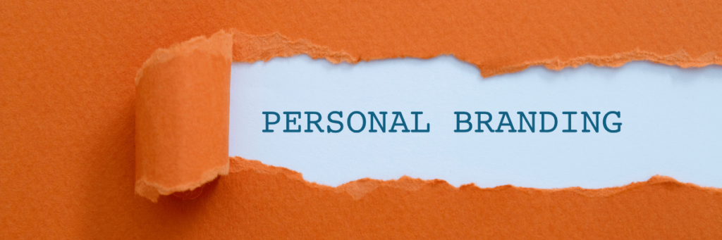 Personal branding typed on paper