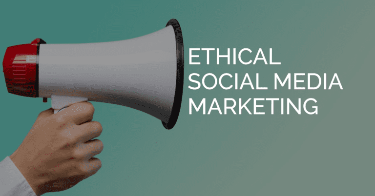 Ethical social media marketing with megaphone